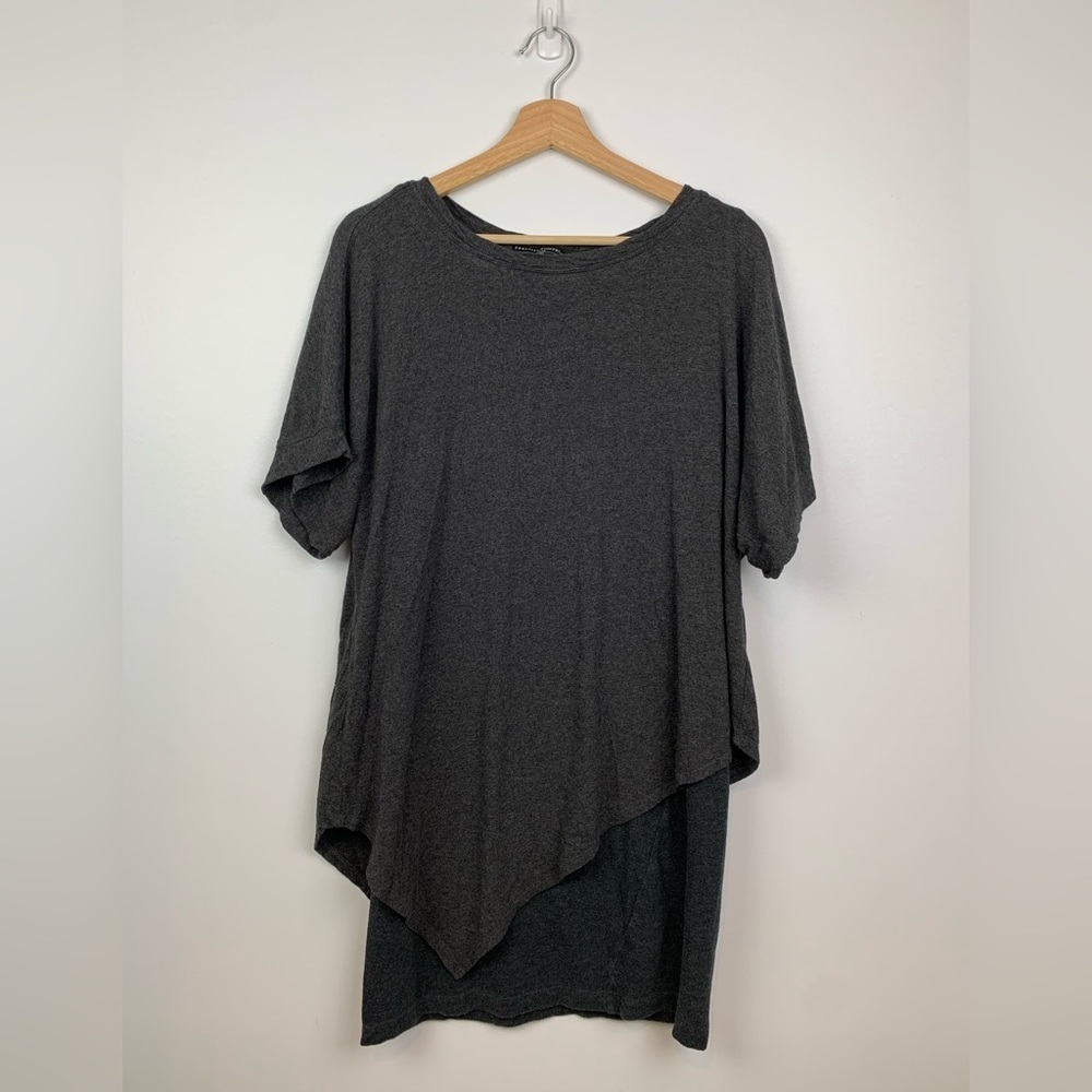 Peruvian Connection Kenmare Dress Charcoal Gray Size Medium Cotton Wool Blend